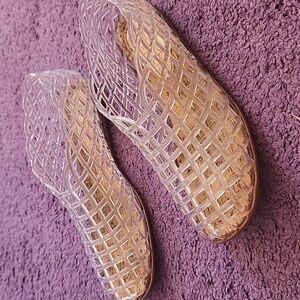 Fishnet Jelly Flats